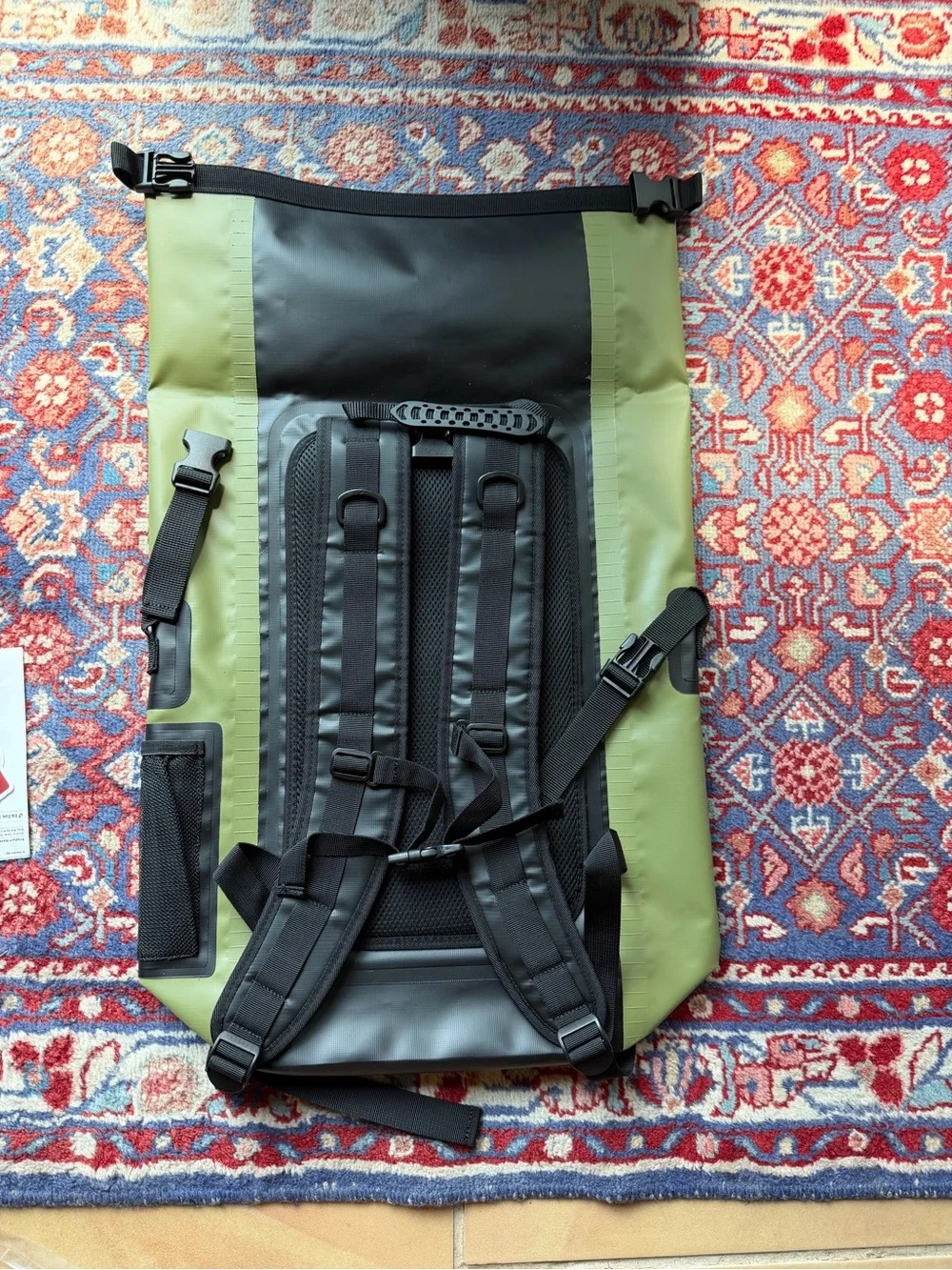 Shoty Gear Waterproof Roll-Top Dry Backpack Olive Green Outdoor Hiking